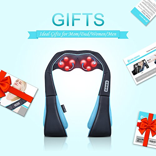 Neck Shoulder Back Massager with Heat - Shiatsu Neck Massager Present, Gift for Men/Women/Mom/Dad - Deep Kneading…