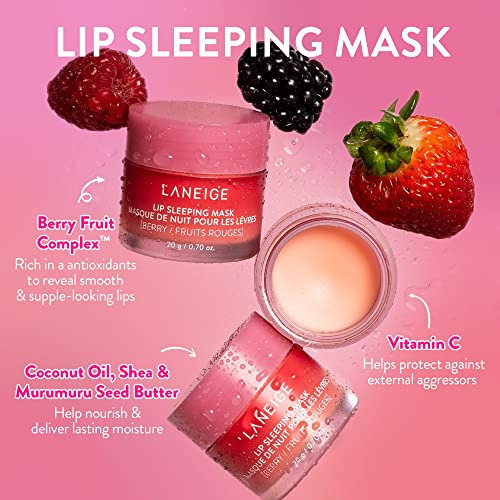 LANEIGE Lip Sleeping Mask: Nourish & Hydrate with Vitamin C, Antioxidants, 0.7 oz.