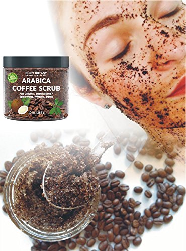 100% Natural Arabica Coffee Scrub with Organic Coffee & Shea Butter - Best Acne, Anti Cellulite and Stretch Mark…