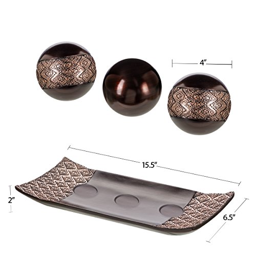 Creative Scents Dublin Home Decor Tray and Orbs Set - Coffee Table Decor Centerpiece Table Decorations for Living Room…