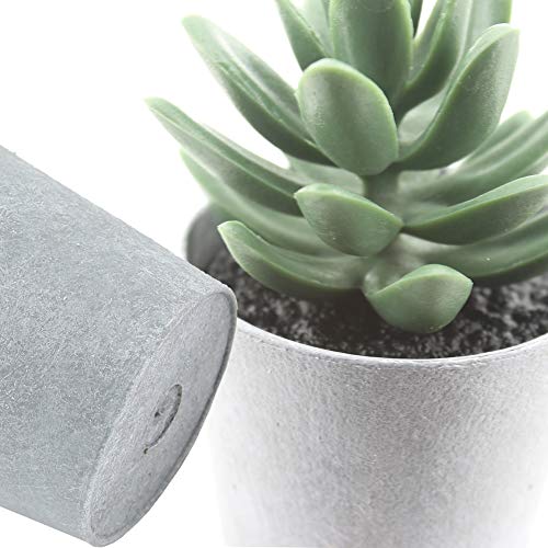 Artificial Succulents Set of 3 Mini Realistic Fake Plants with Plastic Pots for Home and Office Decoration, Including…