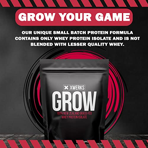 Xwerks Grow Vanilla Grass Fed Whey Protein Powder Isolate, Keto Friendly Cold Processed New Zealand Non-GMO All Natural…