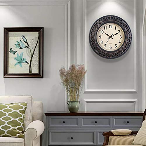 Tebery 12-Inch Silent Retro Quartz Clock, Decorative Wall Clock for Home/Office/School