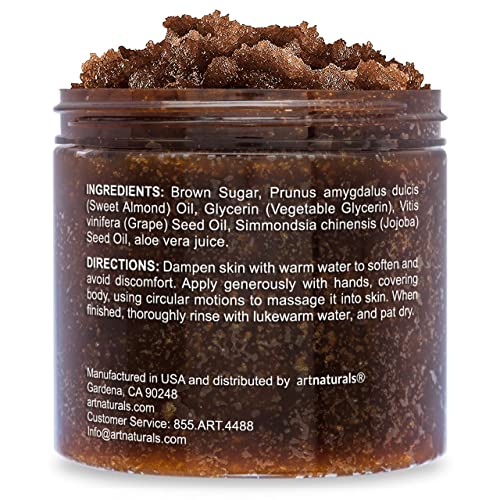 Brown Sugar Body Oil Scrub - Moisturizing Sweet Almond, Grape Seed, Jojoba Seed & Body Oils - Exfoliating Salt Scrub For…