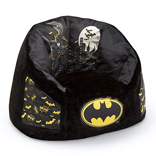 Batman Cozee Fluffy Chair by Delta Children, Kid Size (for Kids Up to 10 Years Old) , 27x23x27 Inch (Pack of 1)