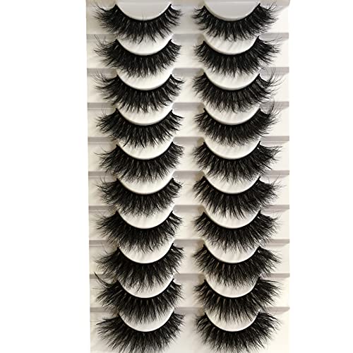Gmagictobo Fake Eyelashes Natural 15MM Cat Eye Lashes Pack Short Fluffy Faux Mink Thick Curly 3D Dramatic Soft Strip…