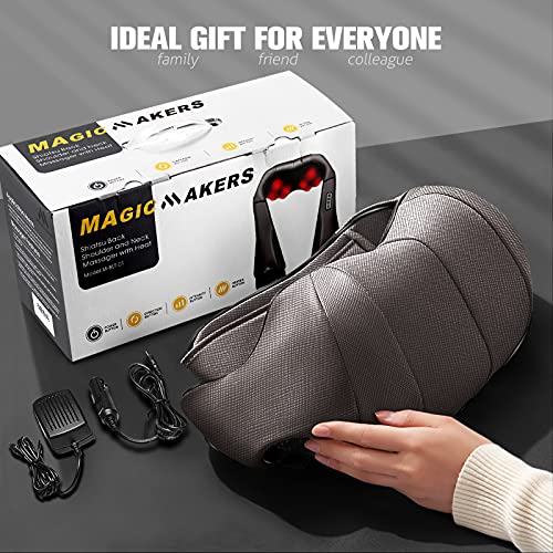 Neck Massager Gift for Family/Friend, Back Neck Massager with Heat, Shiatsu Back Massager Kneading Shoulder Massager…