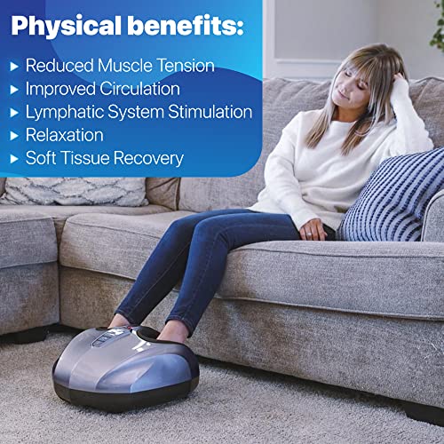 MIKO Foot Massager Machine with Deep-Kneading, Compression, Shiatsu, and Heat for Plantar Fasciitis, Neuropathy, Fits up…