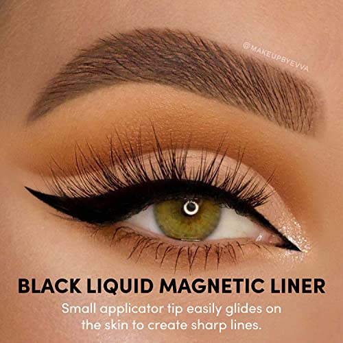 Glamnetic Magnetic Eyeliner - Black | Waterproof Liquid, All-Day Hold for Magnetic Eyelashes, Sweatproof, Paraben-Free…