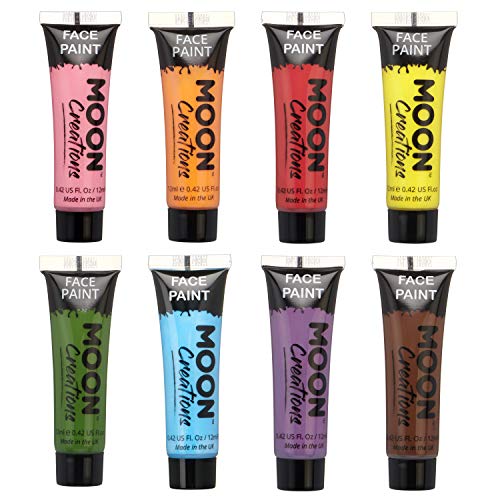 Face & Body Paint Set of 8 by Moon Creations - 0.40fl oz