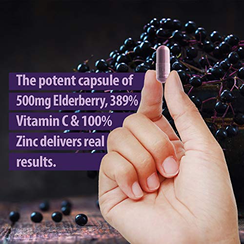 Sambucus Elderberry Zinc Vitamin C Supplement Provides Elderberry Immune Support Vitamin Zinc Vitamin C As Immune…