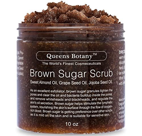 Brown Sugar Body Oil Scrub - Moisturizing Sweet Almond, Grape Seed, Jojoba Seed & Body Oils - Exfoliating Salt Scrub For…