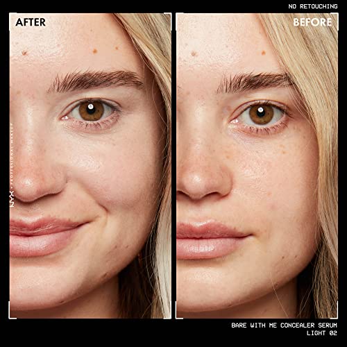 NYX PROFESSIONAL MAKEUP Bare With Me Concealer Serum, Up To 24Hr Hydration - Light