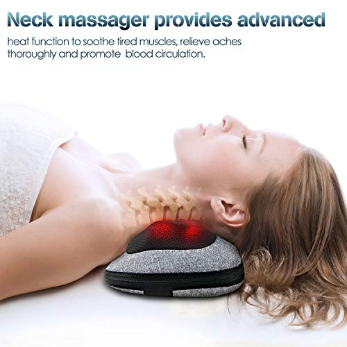 VIKTOR JURGEN Back Massager, Neck Massager with Heat, Massage Pillow Gifts for Men & Women, Electric Shiatsu Back…