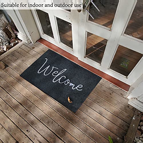 AAZZKANG Large Door Mat with Durable Non Slip Rubber Backing Welcome Mat 24x36 Ultra Absorb Mud Easy Clean Indoor…