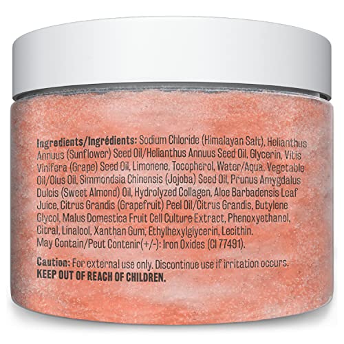 Himalayan Salt Foot and Body Scrub Infused with Collagen and Stem Cell Natural Exfoliating Salt Scrub for Toning Skin…