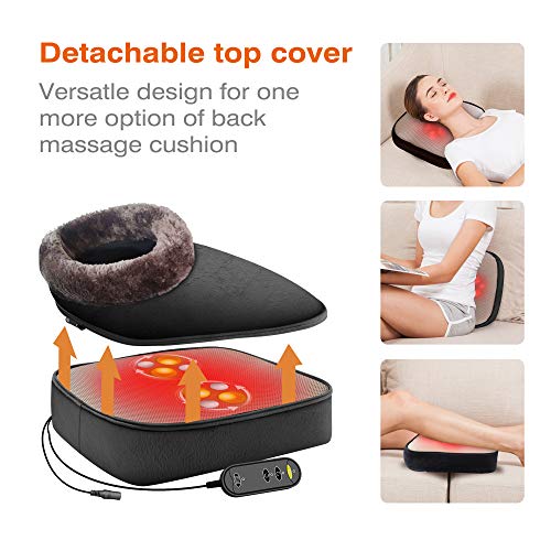 Snailax 2-in-1 Shiatsu Foot and Back Massager with Heat - Kneading Feet Massager Machine with Heating Pad, Back Massage…