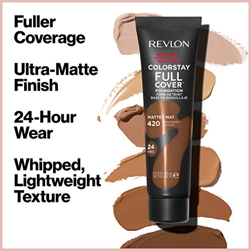 Liquid Foundation by Revlon, ColorStay Face Makeup for Normal and Dry Skin, Longwear Full Coverage with Matte Finish…