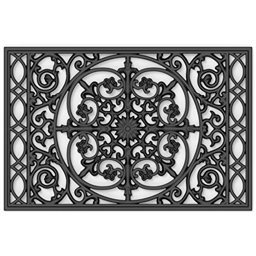 FIOZOR Original Durable Rubber Door Mat, Heavy Duty Doormat Welcome Mat for Indoor Outdoor, Waterproof, Easy Clean, Low…
