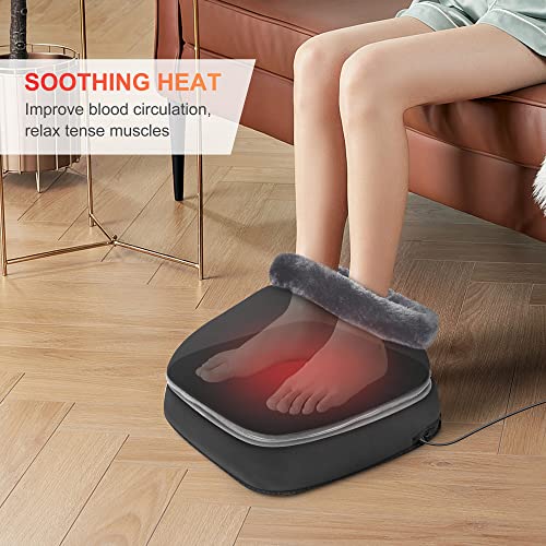 Shiatsu Foot Massager Machine with Heat, 2-in-1 Heated Foot Warmer for Women,Men Gifts & Foot Back Massager for Back…