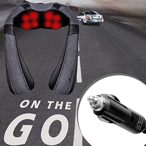 Back Massager, Shiatsu Back Neck Massager with Heat, Electric Shoulder Massager, Kneading Massage Pillow for Neck, Back…