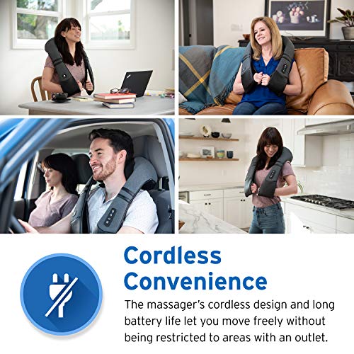 Etekcity Cordless Neck and Back Massager for Pain Relief Deep Tissue, Shiatsu Shoulder Massager with Heat, Valentines…