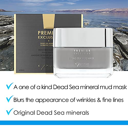 Premier Dead Sea mud mask, anti-aging skin care, pore refining mask, witch hazel, aloe vera gel, minerals, nutrients…