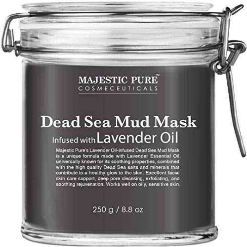 MAJESTIC PURE Dead Sea Mud Mask with Lavender Oil - Natural Face and Skin Care - Helps Reducing Pores and Appearances of…