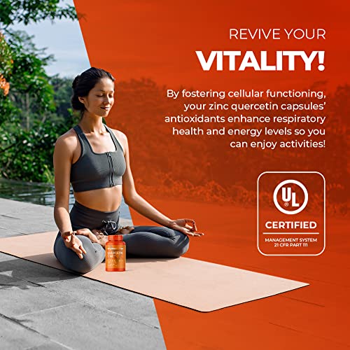 Quercetin Zinc Bromelain Supplement – Immune Support - 500mg Quercetin with Vitamins C and Zinc & D3 – Immunity Booster…