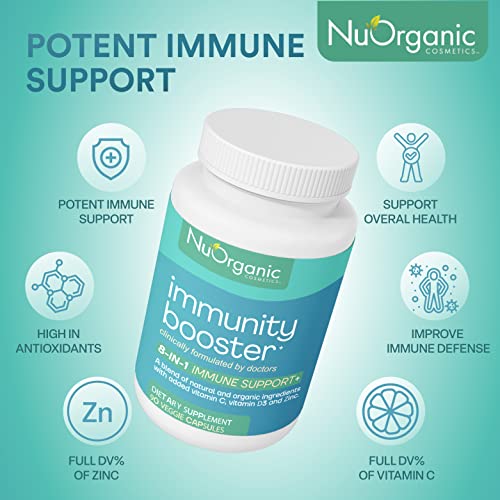 nuorganic 8 in 1 Immunity Booster Supplement Formulated by Medical Doctors with Panax Ginseng for Powerful Immune…