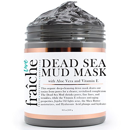 Live Fraiche Organic Dead Sea Mud Mask Facial & Body Cleanser- 8.8oz -Fight breakouts acne blackheads & Reduce Pores…