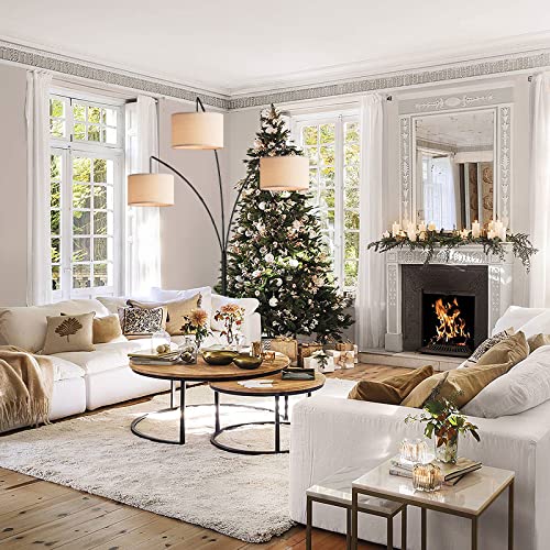 PARTPHONER Arc Floor Lamps for Living Room, Modern Black Floor Lamp Tall Standing Lamps, Multi-Arm Trilage Arched Floor…