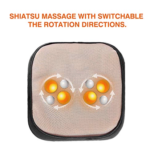 Snailax 2-in-1 Shiatsu Foot and Back Massager with Heat - Kneading Feet Massager Machine with Heating Pad, Back Massage…