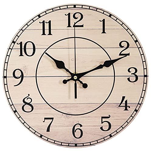 Aborbo Wall Clocks 10 in, Kitchen Wall Clocks Battery Operated Silent Non-Ticking, Round Clock Easy to Read for bedrooms…
