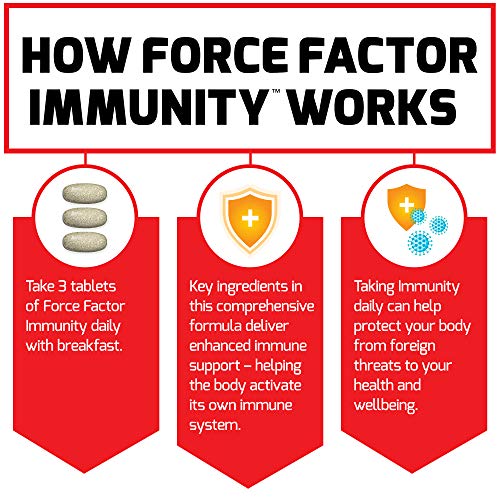 Force Factor Immunity, Immune Support Booster with Elderberry and 1000mg of Vitamin C, Plus Vitamin D, Zinc, Probiotics…