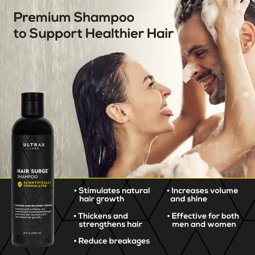 Ultrax Labs Hair Growth Shampoo for Thinning Hair and Hair Loss, Scientifically Formulated Hair Thickening Shampoo, Hair Growth for Women and Men - Hair Surge 8 oz