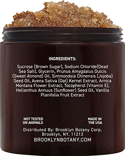 Brooklyn Botany Brown Sugar Body Scrub - Moisturizing and Exfoliating Body, Face, Hand, Foot Scrub - Fights Acne, Fine…
