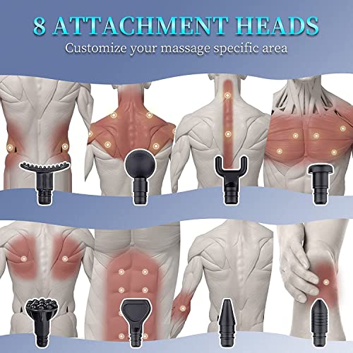 URORU Massage Gun Deep Tissue Massager Back Massager for Athletes Portable Body Muscle Massager Professional Lightweight…