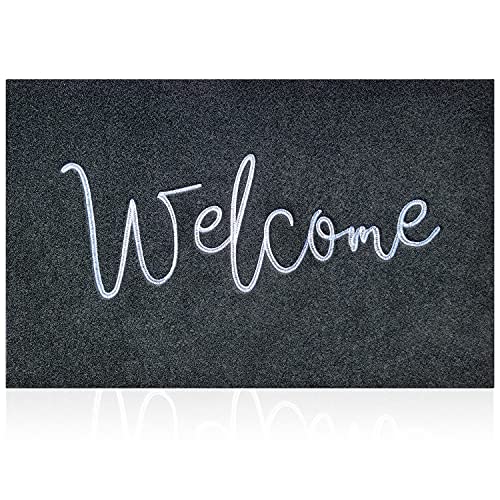 AAZZKANG Large Door Mat with Durable Non Slip Rubber Backing Welcome Mat 24x36 Ultra Absorb Mud Easy Clean Indoor…
