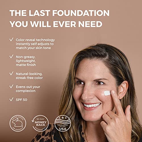 CULLER BEAUTY Self Adjusting Foundation with SPF 50 - Instant match for all your shade needs (Light)