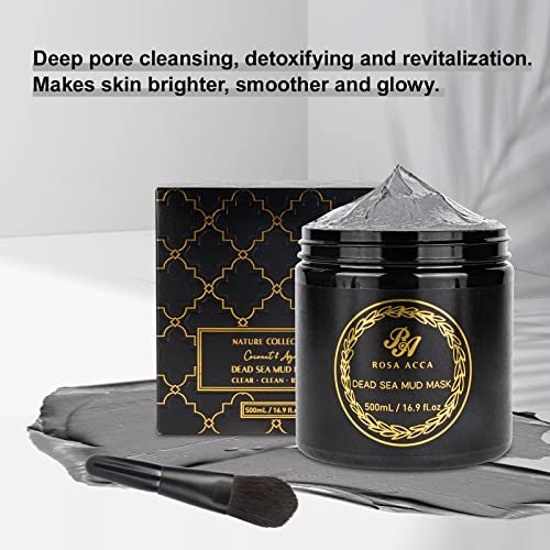 RA ROSA ACCA Dead Sea Mud Mask for Face and Body- Reduce Large Pores,Acne,Blackheads & Oily Skin, Spa Quality Face Mask…