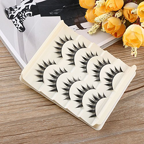 DSLONG 5 Pairs False Eyelashes Japanese Style Makeup Thick Eyelash Extension,cosplay Makeup Eyelashes,reusable Lashes…