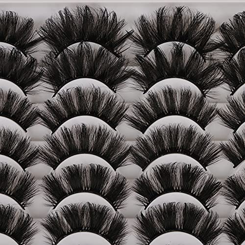 False Eyelashes 48 Pairs 6 Styles Mixed Fluffy Curled Fake Eye Lashes Bulk Wholesale Dramatic Thick 5D Wispy Strip Faux…